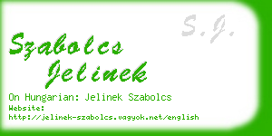 szabolcs jelinek business card